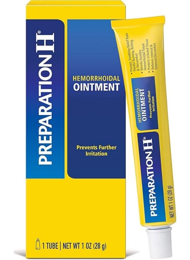 Preparation H Hemorrhoid Symptom Treatment Ointment, Itching, Burning and Discomfort Relief, Tube (30ml)