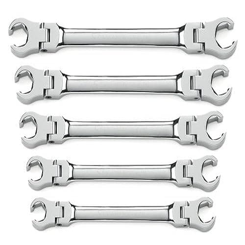 GEARWRENCH 5 Pc. Flex Head Flare Nut Wrench Set, SAE - 81910