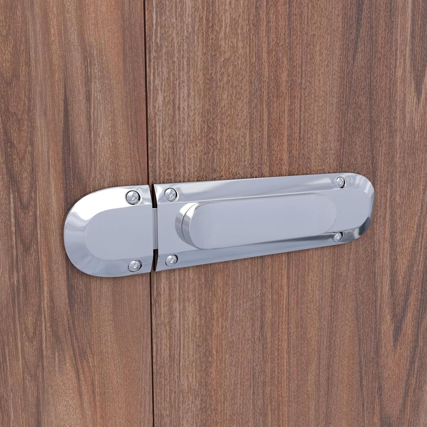 Boniry Door Latch Lock Solid Metal Door Stopper for Bathroom Home Office Easy Install Smooth Sliding Heavy Duty Latch 2 Silver