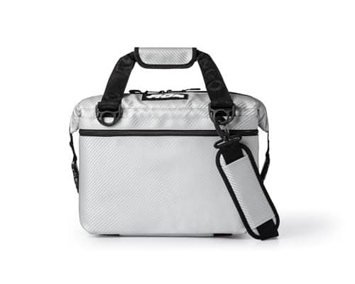 AO Coolers Expedition Carbon Soft Cooler with High-Density Insulation, Silver, 12-Can