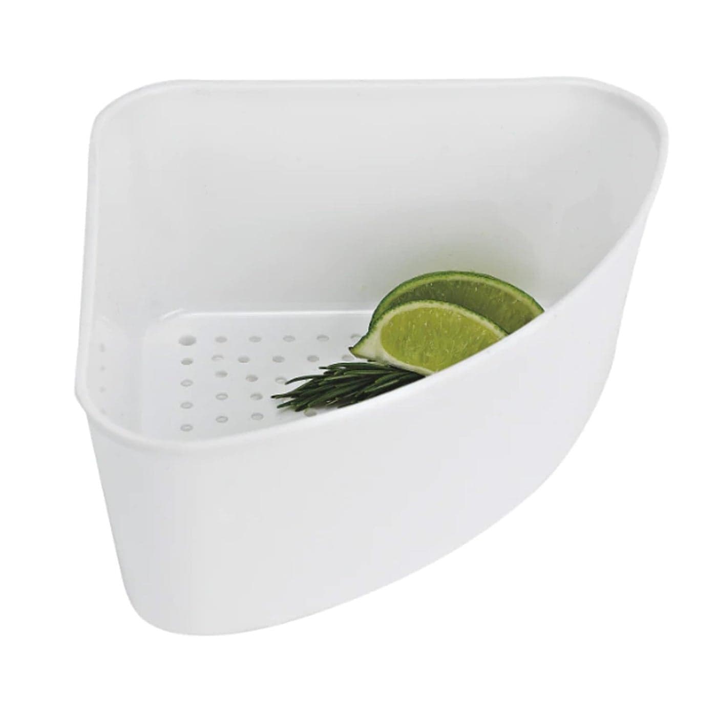 Better Houseware Triangular Kitchen Sink Drain Basket for Food Sink Food Catcher Basket for Washing Vegetables Fruits Corner Sink Strainer