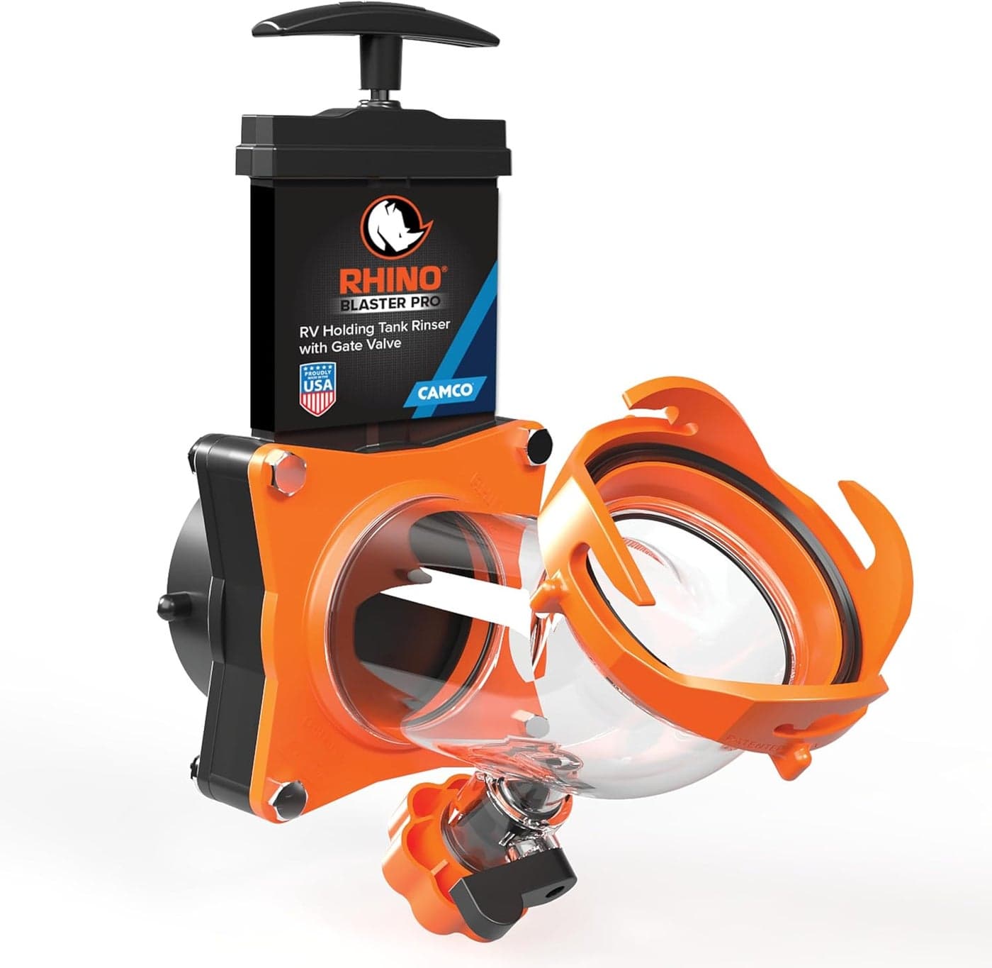 Camco Rhino Blaster Pro RV Holding Tank Rinser with Gate Valve