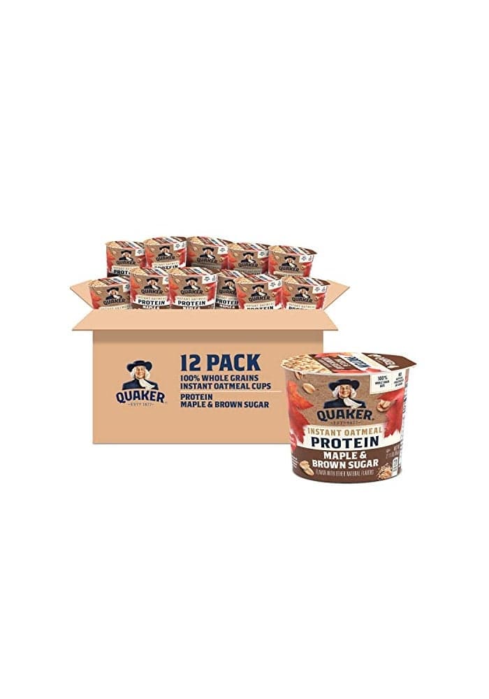 Quaker Instant Oatmeal Express Cups Protein Maple Brown Sugar