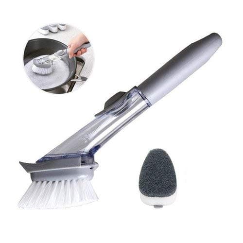 IVAR Automatic Soap Dispensing Dish Kitchen Sink Cleaning Brush with Replacement Head