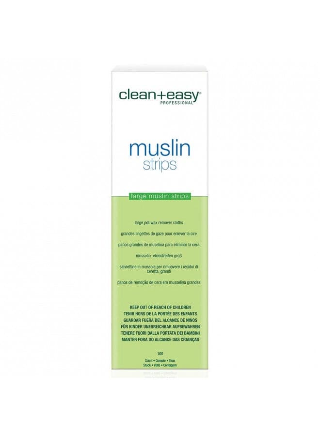 Clean + Easy Muslin Waxing Strips Large Leg 100 Count