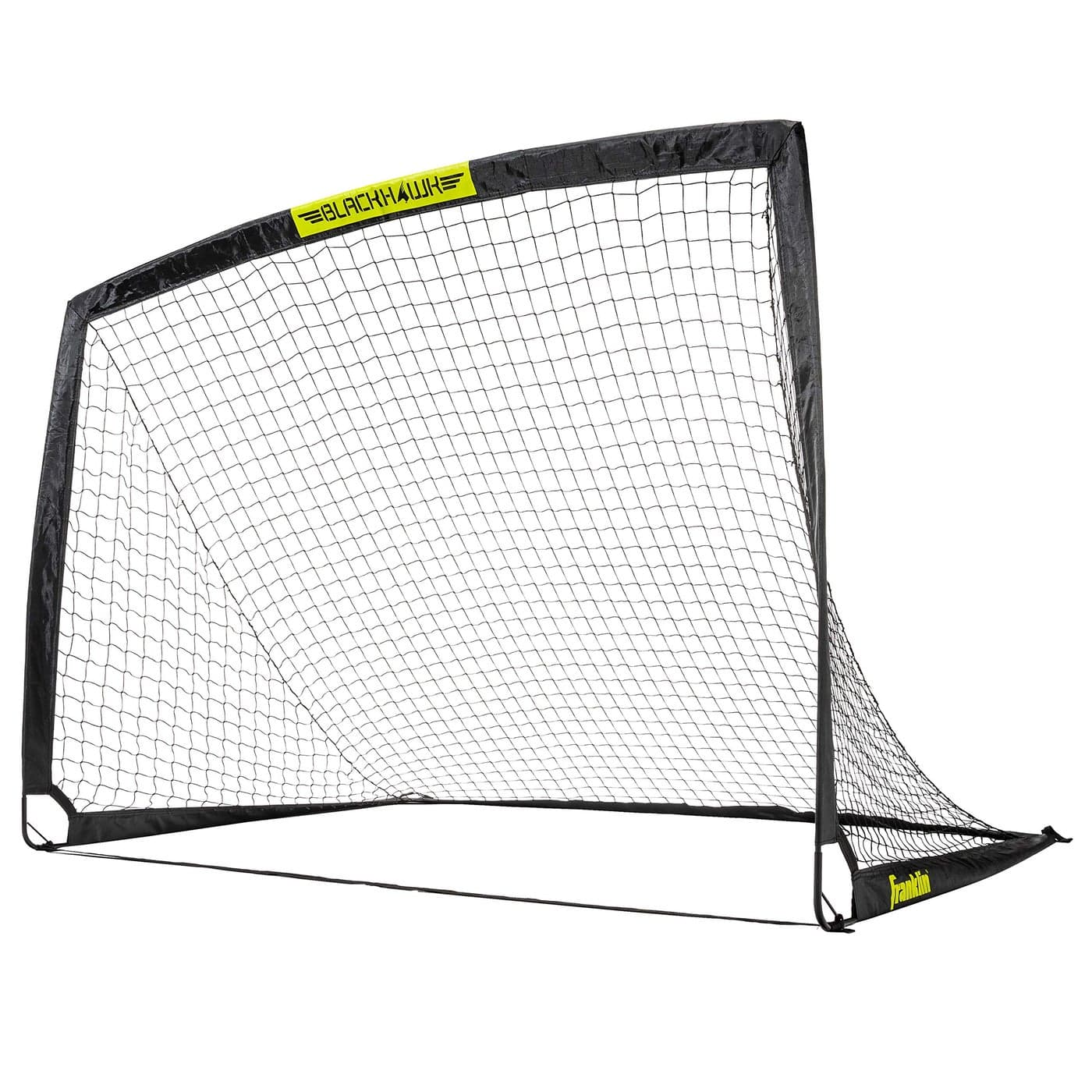 Franklin Sports Blackhawk Backyard Soccer Goal Portable Kids Soccer Net Pop Up Folding Indoor Outdoor Goals 66 x 33 Black