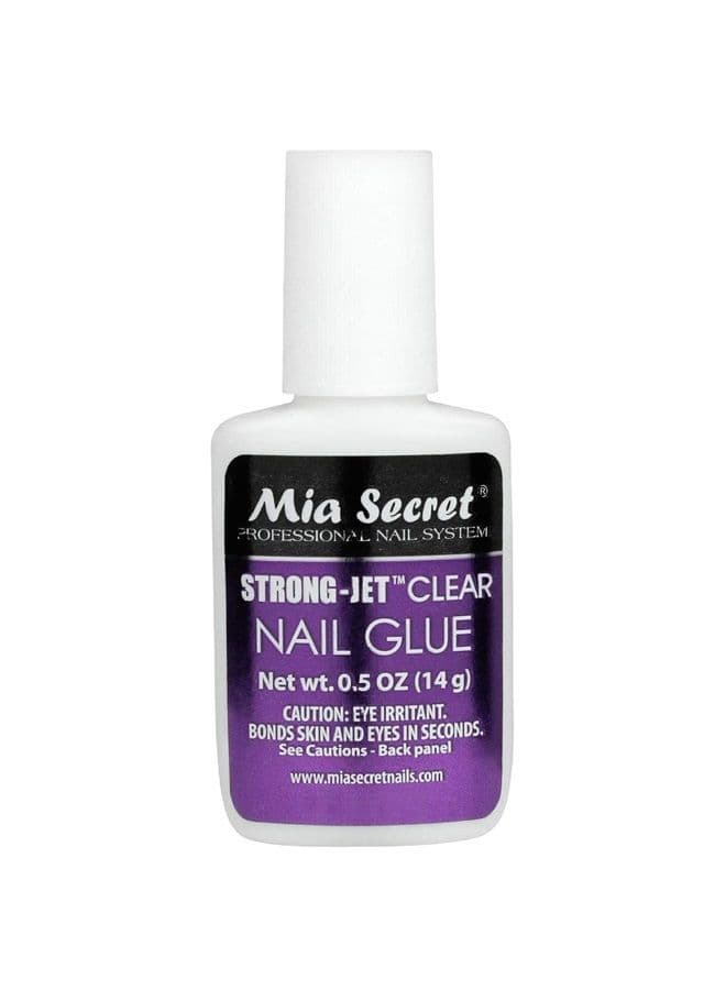 Strong-Jet Brush On Clear Nail Glue 335 - Ideal to adhere crystals over any acrylic and gel surface