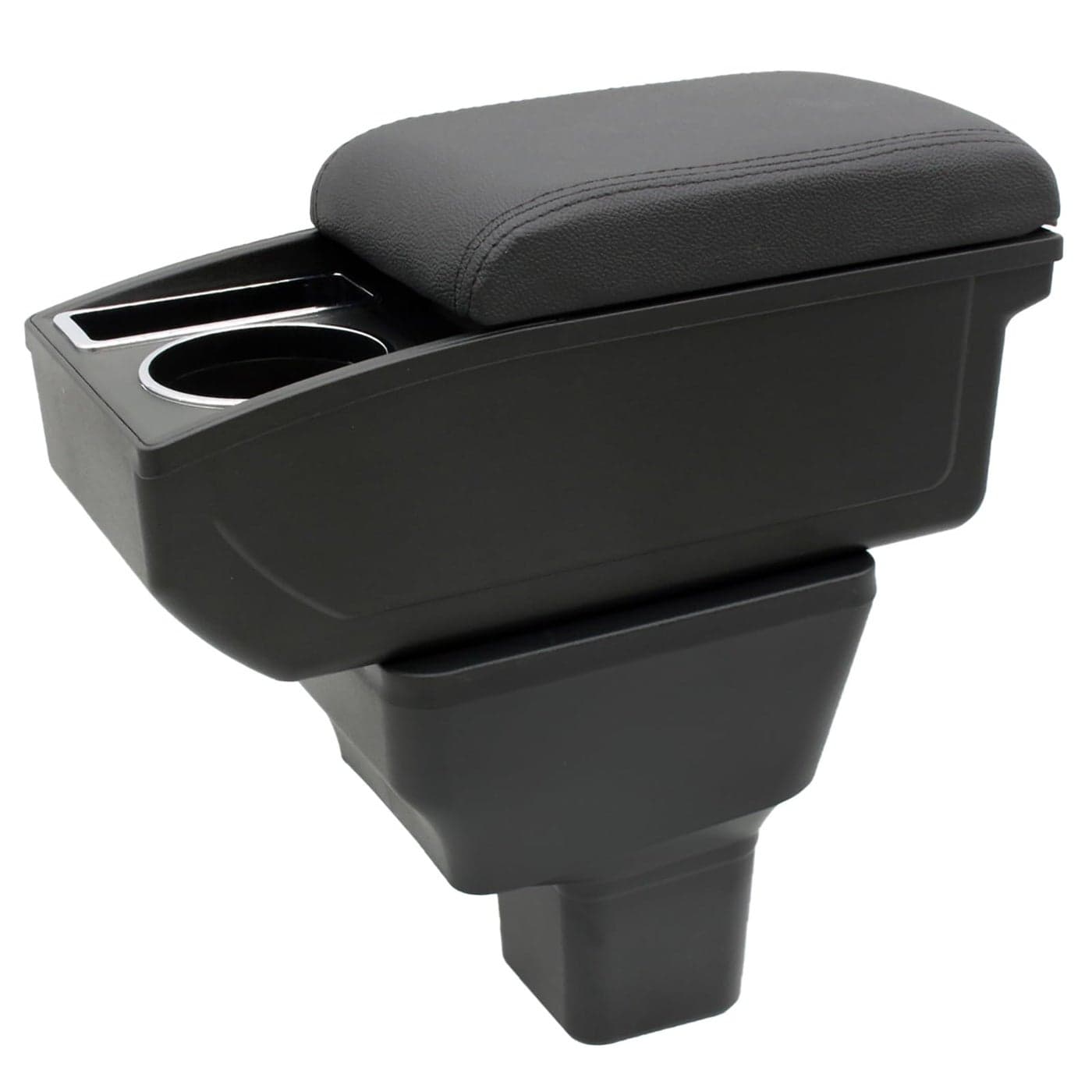 Car Armrest Box for Nissan Versa Almera 20202024 Auto Accessories Center Console Leather Arm Rest DoubleLayer Storage Space with Cup Holder Black Thread