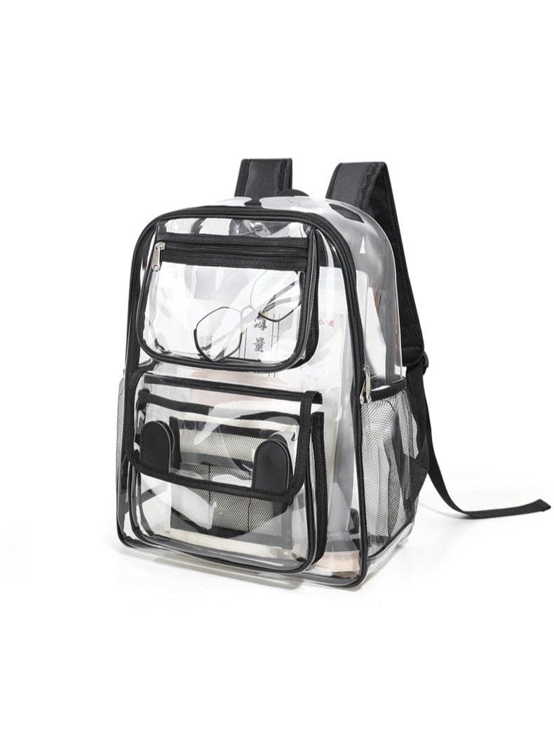 Shoulder transparent backpack PVC school bag fashion PVC backpack large-capacity student school bag