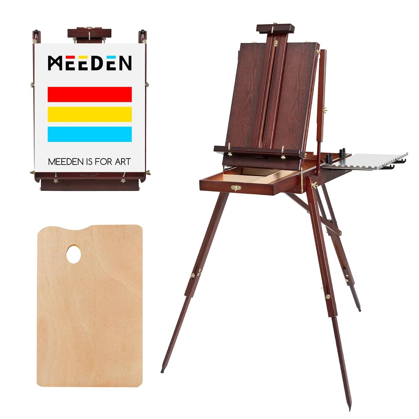 MEEDEN French Easel Plein Air Easel Art Easels for Painting Adult TravelEasel Easel Stand for PaintingPortable Artist Easel for Qutdoor Painting Sketching Display