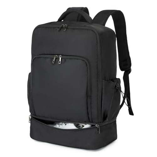seyfocnia Gym Backpack for Men, Lightweight Sports Back pack With Shoe Compartment, Waterproof Gym Bag Workout Trainning Rucksack Casual Travel Daypack-Black