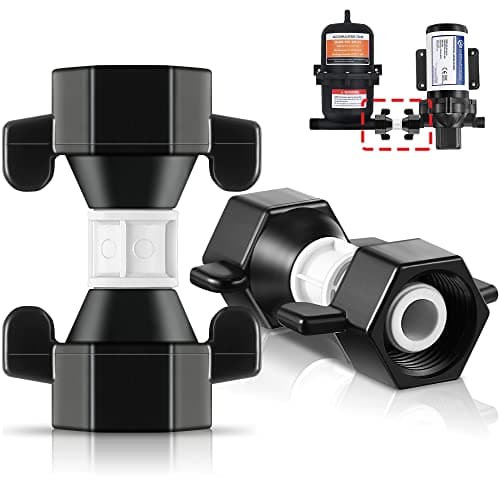 Dreyoo 2 Pack 1/2 Inch to 1/2 Inch Straight Swivel Adapter RV Plumbing Fittings, RV Water Pump Fittings for Connecting Water Pump and Pre Pressurized Accumulator Tank