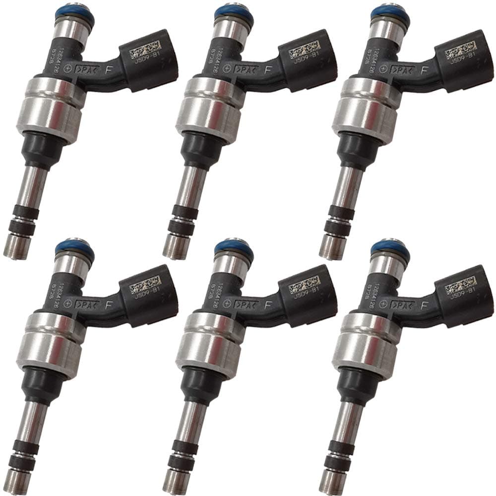 Automotiveleader 6Pcs FJ1157 12634126 Fuel Injectors 6 Holes Disc Engine Nozzles for Buick EnclaveLacrosse Cadillac ATS CTS SRX XTS GMC Canyon Terrain Chevrolet