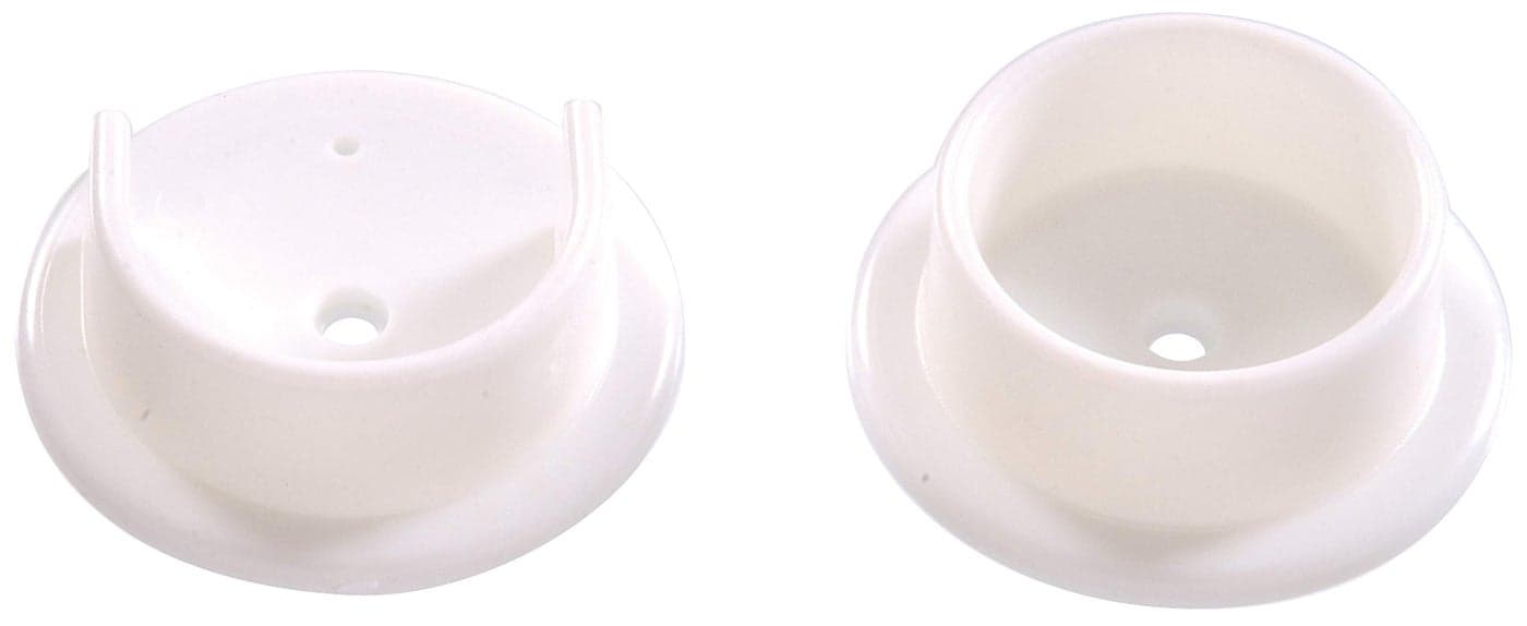 Hardware Essentials 851541 White Plastic Pole Socket Set138