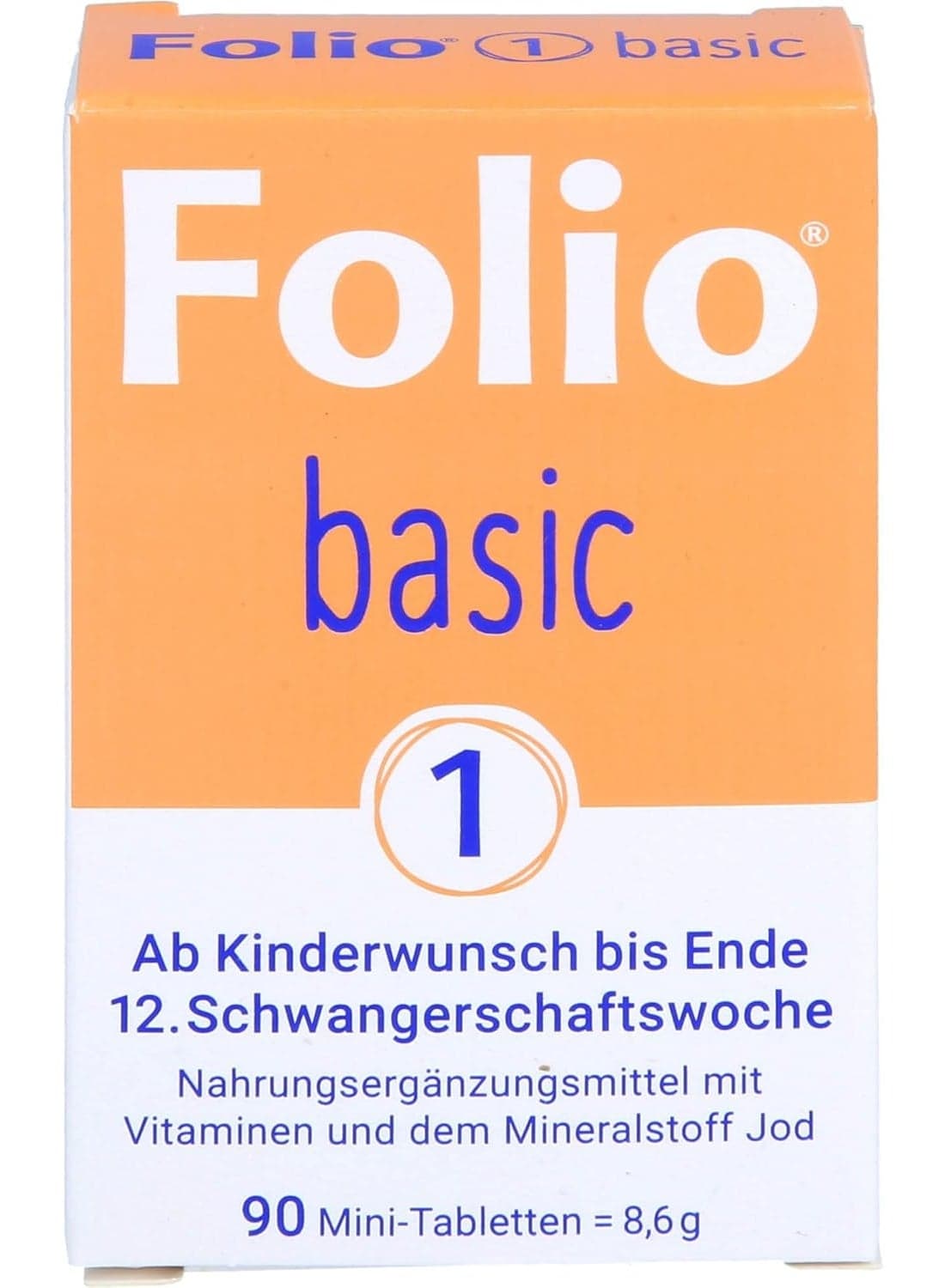 Folio 1 Basic Preconception & Pregnancy Supplement – Folate, Iodine & Essential Vitamins – Supports Early Pregnancy & Fetal Development – 90 Mini Tablets