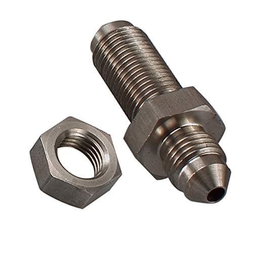 AC PERFORMANCE Stainless Steel -3 AN Male to -3 AN Male Flare Bulkhead Brake Hose Fitting with Bulkhead Lock Nut