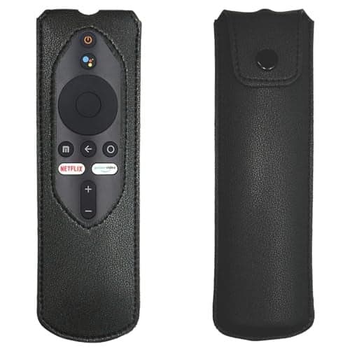 Zaoma Protective Case for Mi Led TV 4A Pro Remote Control (32" / 43" / 55") - Premium PU Leather Cover Holder, Black