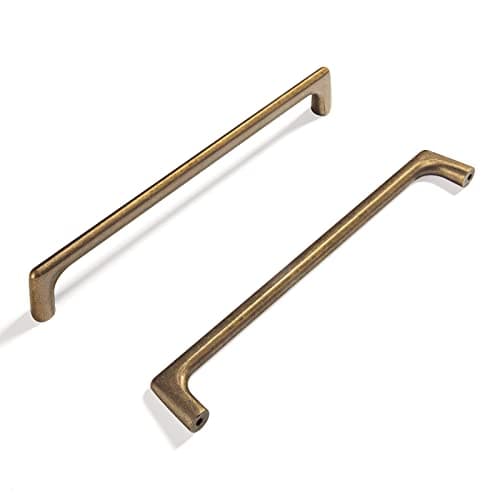 Goo-Ki Antique Brass zinc Alloy Cabinet pulls for Drawer,Cupboard, Wardrobe-7.56 inch(192mm) Hole Center,6 Pack