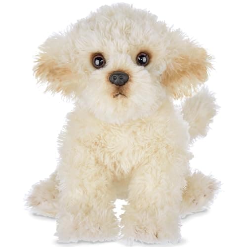 Bearington Dog Stuffed Animal Bisquit Puppy Realistic Stuffed Animals Plush Dog Toys for Kids Poodle Labradoodle Plushies 135 Inch