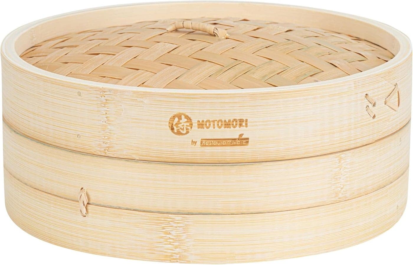 Motomori 10 Inch Bamboo Steamer Set 1 Reusable Dumpling Steamer Includes 1 Lid And 1 Tier Durable Bamboo Asian Steamer Basket For Steaming Vegetable Meat And More Restaurantware