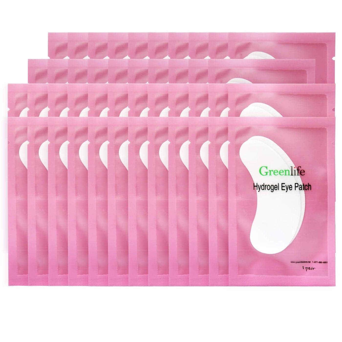 GreenLife 300 Pairs Eye Pads 100 Naturel Eyelash Extension Under Eye Gel Pads patches kit Collagen with Aloe Vera Hydrogel Eye Patches set for Eyelash Extension Supplies Tools 50 150 300 Pairs