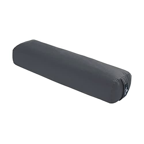 Hugger Mugger Junior Yoga Bolster - Gray - Narrower Profile, Very Firm, Great for Smaller Yogis, Heart-Opening poses or Under the Knees, Handmade in USA