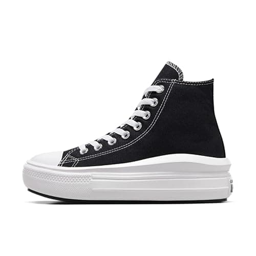 Converse Women's Chuck Taylor All Star Move Platform HI, Black/Natural Ivory/White, 7