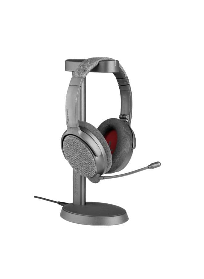 Fokus+ Wireless Noise Cancelling Headphones w/ Charging Stand, 50Hrs Battery Life, Superior Audio, HearThru/Fokus/Music Modes, Auto On/Off, for Work, On-line Class, Podcasts, Calls - Grey
