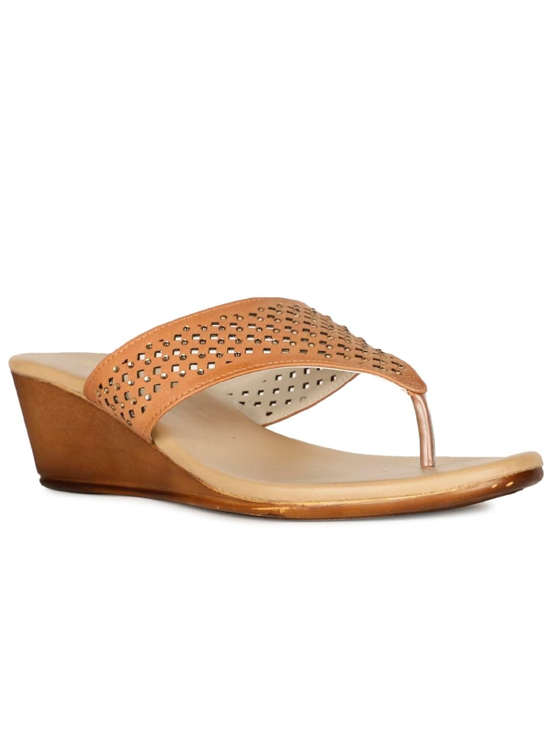 Bata Women's Wedge Heel Sandals - Beige (5UK) (7718109)
