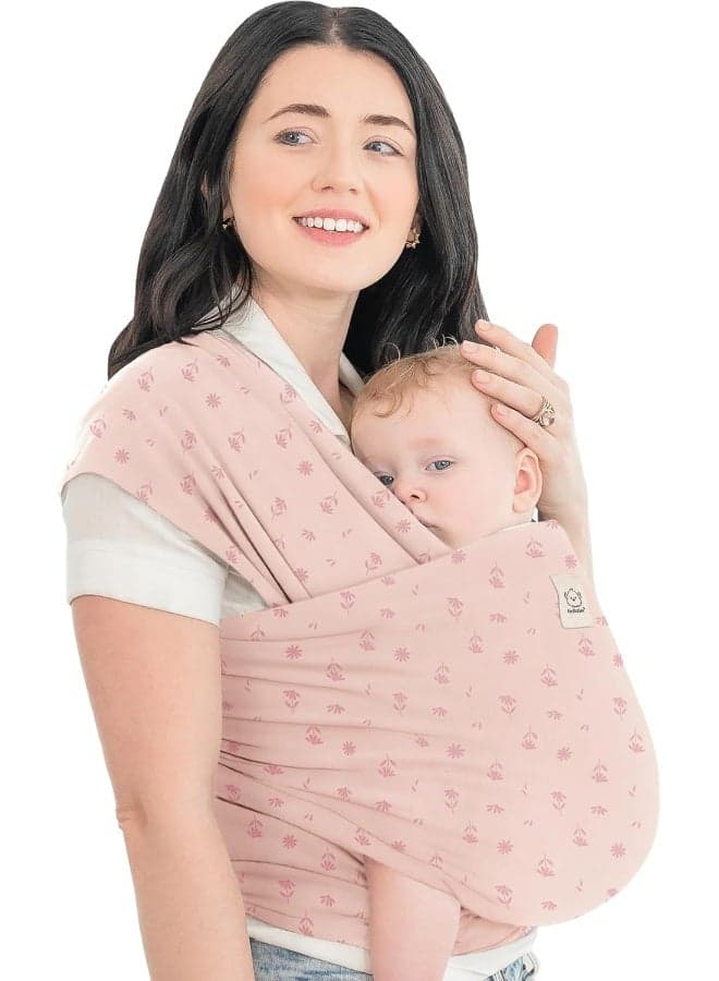 KeaBabies Baby Carrier from Birth - Breathable Baby Sling Baby Carrier Newborn from Birth, Baby Sling Baby Newborn, Toddler Hand-free Baby Carrier, Baby Wrap Carrier (Pink Daisies)