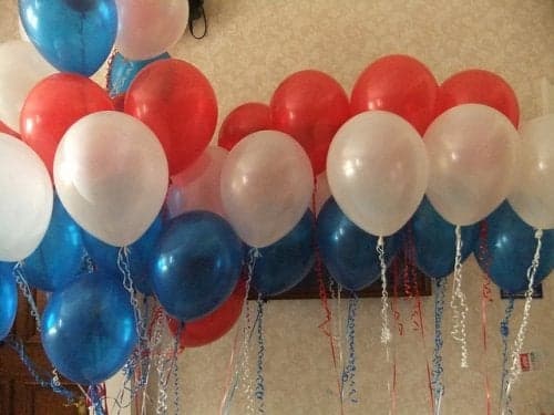 GrandShop 50530 Metallic Toy Balloons for Party Decoration - Red, White & Blue (Pack of 50)