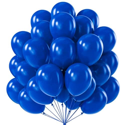 PartyWoo Royal Blue Balloons 101pcs 12 Inch Dark Blue Latex Helium Balloons for Birthday Gender Reveal Wedding Anniversary Baby Shower Graduation Under The Sea Beach Dog Party Decorations BlueY59