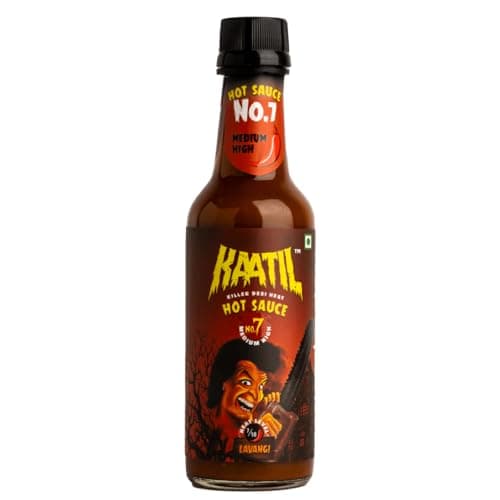 Kaatil Hot Sauce No. 7-200gm | Medium High Heat Premium Indian Chilli Sauce | Perfect Condiment & Works As A Dip, Spread, Marinade, Saute, Stir-Fry & Finishing | Vegan
