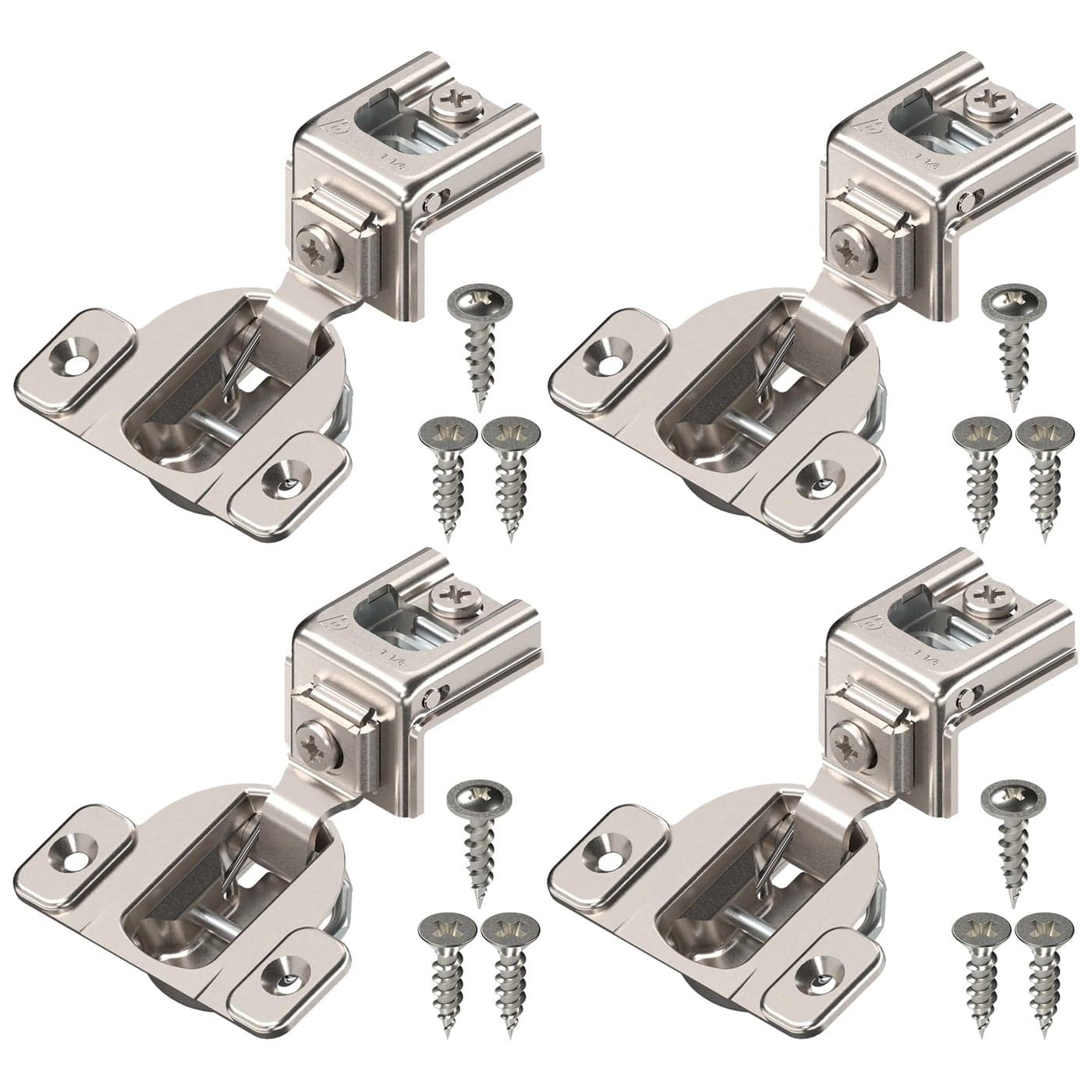 Blum COMPACT hinge 2 Kits 114 Overlay 110 Opening Angle Steel Concealed Hinges for Face Frame Cabinets Not Soft Close