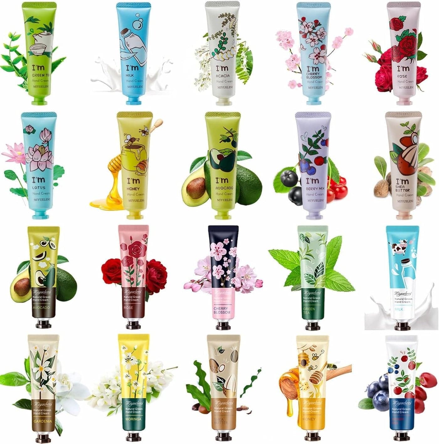 20 Pack Hand Cream Gift Set for Women, Travel Size Hand Lotion with Aloe Vera & Vitamin E, Moisturizing Hand Care Cream for Dry Cracked Hands, Mini Hand Cream Gifts for Mom, Friends and Teachers