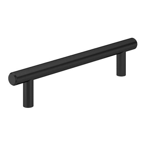 Richelieu BP205128900 Roosevelt Collection Matte Black Cabinet Handle 5 1/16 inch Center to Center Cabinet Bar Pull, Modern Drawer Pull for Kitchen, Bathroom, and Dresser, 1 Pack