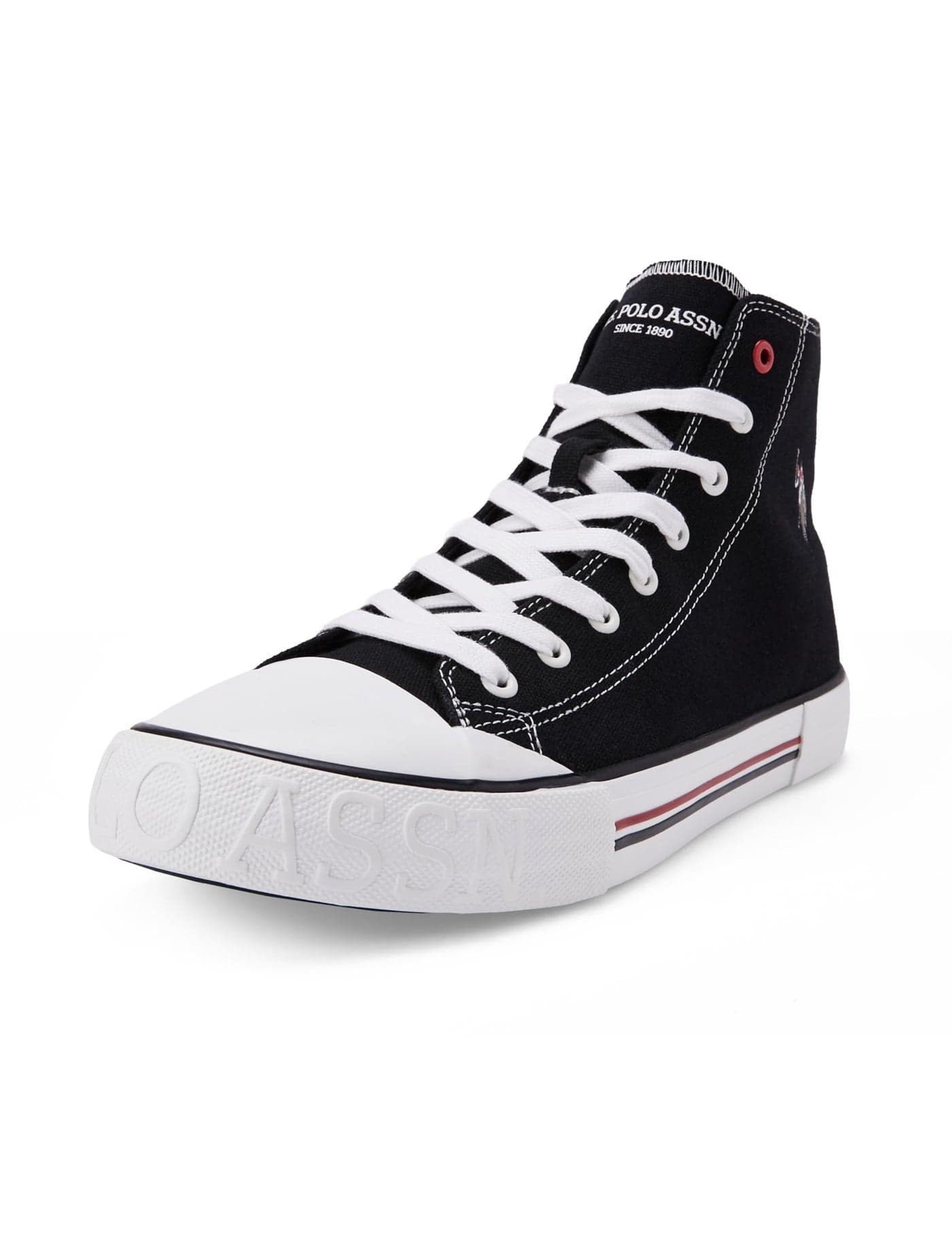 U.S. Polo Assn. Mens VLAIR 2.0 Mid Top Sneaker Black
