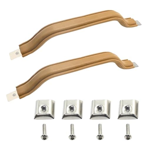 EATAKWARD 55009801K Interior Door Handle Pull Strap Interior Kit, 2Pcs Front Left Driver and Right Passenger Side Replacement for Jeep Wrangler YJ 1987 1988 1989 1990 1991 1992 1993 1994 1995 (Brown)
