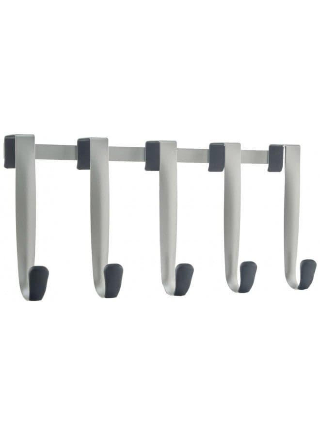 Umbra Schnook Steel Over-the-Door Multi-Hook, 5-Hook, Nickel/Black