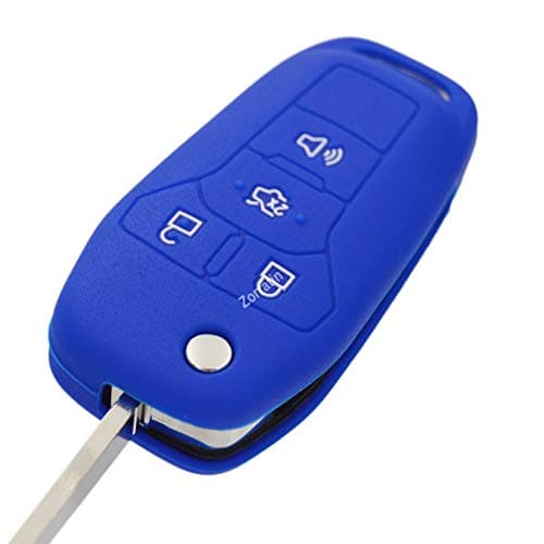 Silicone Rubber Key Fob Cover Protector for Ford Fusion Explorer Flip Key N5FA08TAA 164R7986 5924003 4 Button Remote Control