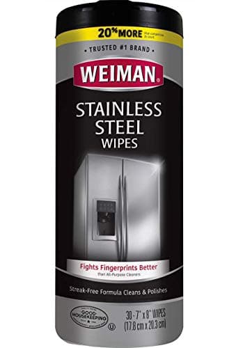 Weiman Stainless Steel Wipes - Removes Fingerprints, Residue, Water Marks and Grease From Appliances - Works Great on Refrigerators, Dishwashers, Ovens, Grills - 28 Count - Packaging May Vary