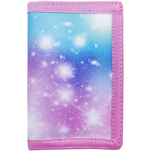 AI-DEE RFID Trifold Canvas Outdoor Sports Wallet for Kids - Front Pocket Wallet with Magic Sticker (Digital Pattern E)