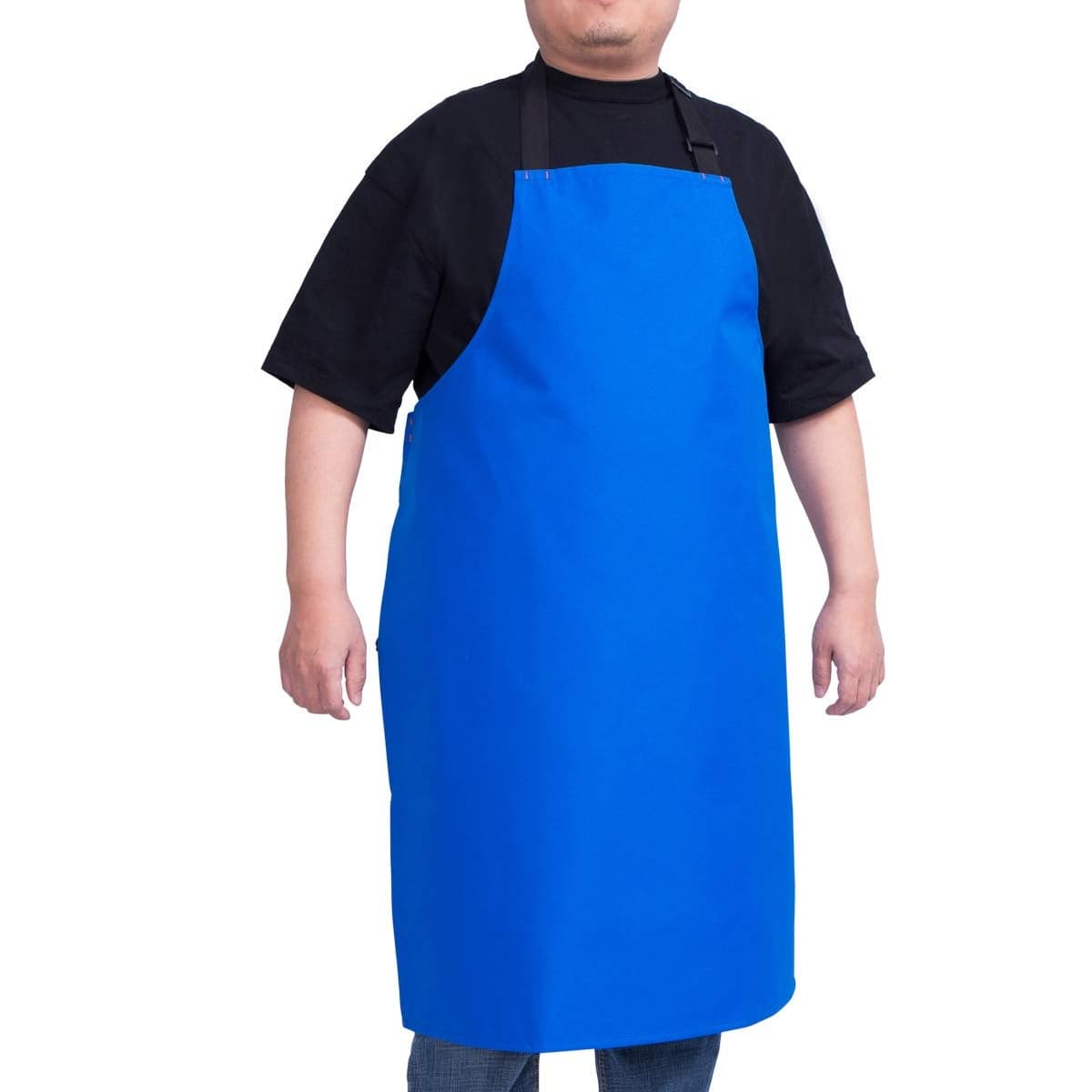 ALIPOBO Waterproof Apron for Men and Women Durable Heavy Duty Extra Long Adjustable Bib Apron for Kitchen Cooking Dish Washing Butcher Dog Grooming Lab work Blue