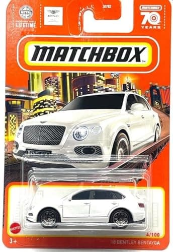 Matchbox 1:64 Scale White Bentley Bentayga Car Diecast Vehicle