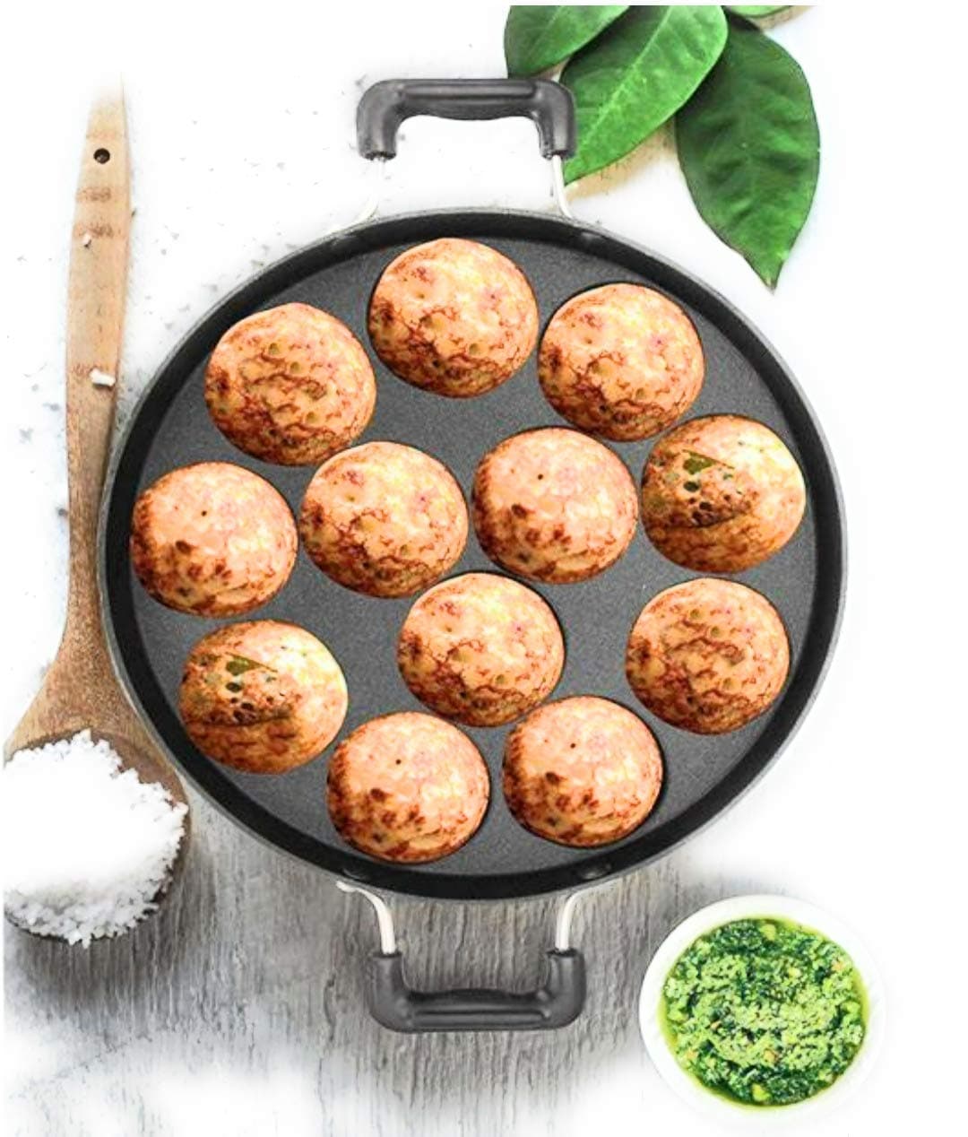 SHOPECOM Litti Maker 12 Cavity Appam Maker with Lid