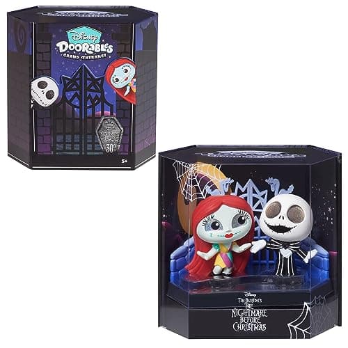 Disney Doorables Grand Entrance 3inch Collectible Figures Jack Skellington and Sally Kids Toys for Ages 5 Up Exclusive by Just Play