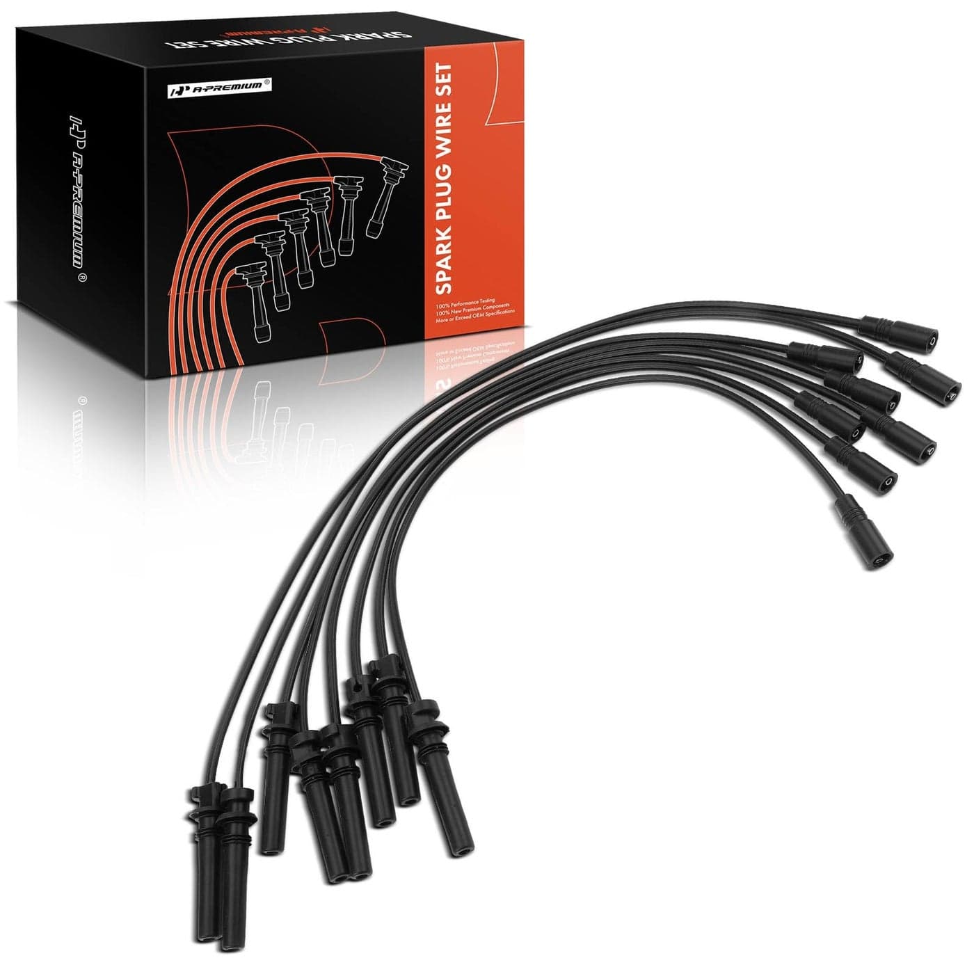 APremium 8PCS Spark Plug Wires Compatible with Jeep Grand Cherokee 2005 57L Chrysler 300 2005 57L Dodge Magnum 2005 57L Replace 0460601AF