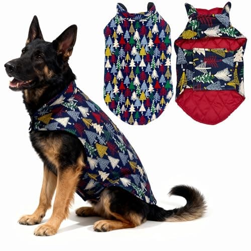 Wow Dog Dog Winter Jacket – (Christmas Pattern, (6XL) 30 Inch) | Ultra Warm Coat for Grown Adult Dogs | Windproof, Adjustable & Easy to Clean | Ideal for Cold Weather | Indoor & Outdoor Use (Nylon)