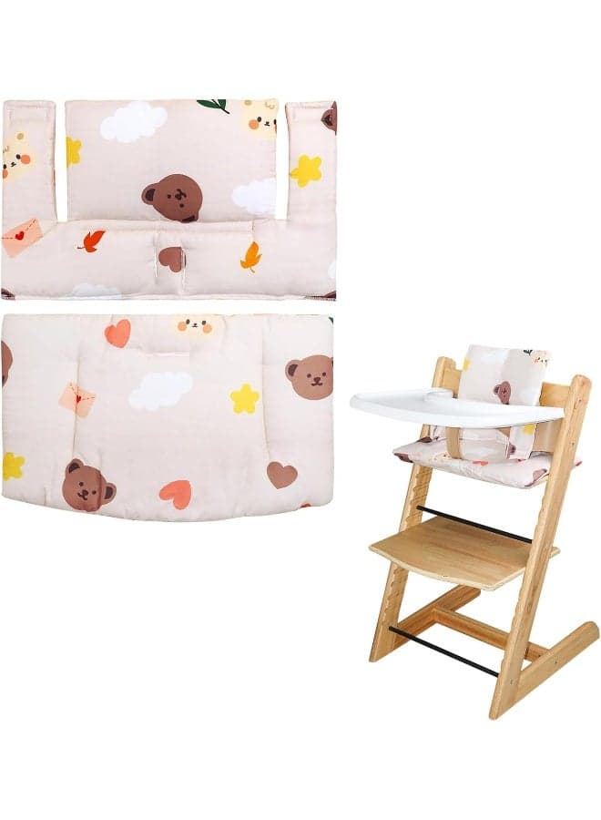 LLHQAMT Tripp Trapp High Chair Cushion Set - Soft and Comfortable for Baby, Makes It Safer to Sit On (Cloud Bear)
