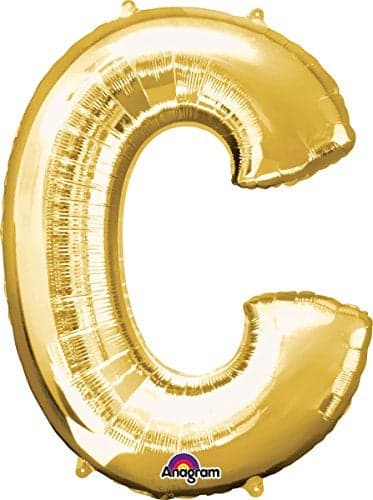 Anagram Symbol% Gold Foil Balloon, 34"